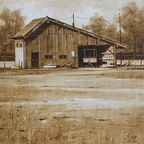 0058-Nostalghia-Scheune-bei-Worpswede-2018-Oel-Lw-Holz-30x30cm
