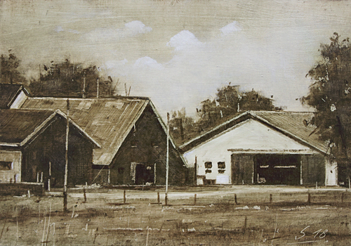 0074-Nostalghia-Hof-bei-Husum-2018-Oel-Karton-14x20cm