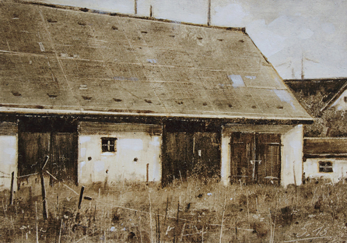 0082-Nostalghia-Alte-Scheune-Hoerversingen-2018-Oel-Karton-14x20cm
