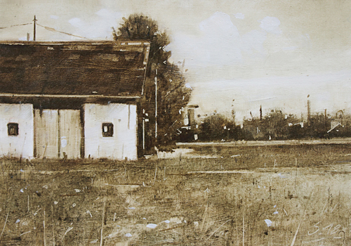 0095-Nostalghia-Bei-Grevenbroich-2018-Oel-Karton-14x20cm