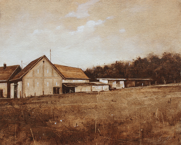 0104-Nostalghia-Boffzen-Ortsausgang-2018-Oel-Lw-Holz-24x30cm