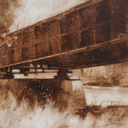 0145-Nostalghia-Eisenbahnbruecke-Corvey-2022-Oel-Kt-20x20cm