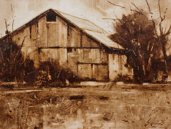 0161-Nostalghia-Scheune-2023-Oel-Holz-18x24cm