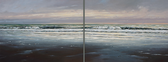 072u-Brandung-Abends-2015-Oel-Lw-60x160cm-zweiteilig