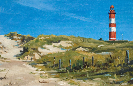 280-Leuchtturm-Amrum-2011-Oel-Kt-13x20cm