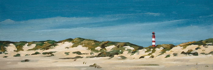 287-Duenen-mit-Leuchtturm-Amrum-2011-Oel-Kt-10x30cm