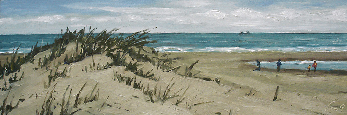 373-Duene-Ostsee-2009-Oel-Holz-10x30cm