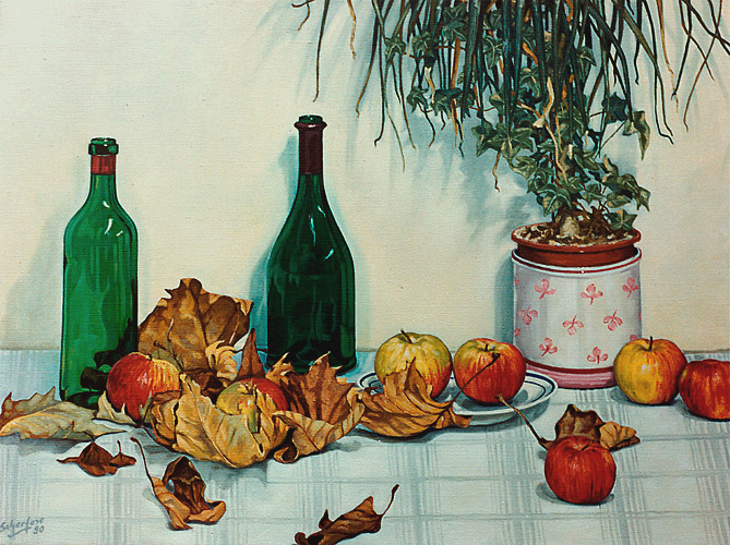 006-stilleben-mit-Laub-1990-Oel-Lw-60x80cm
