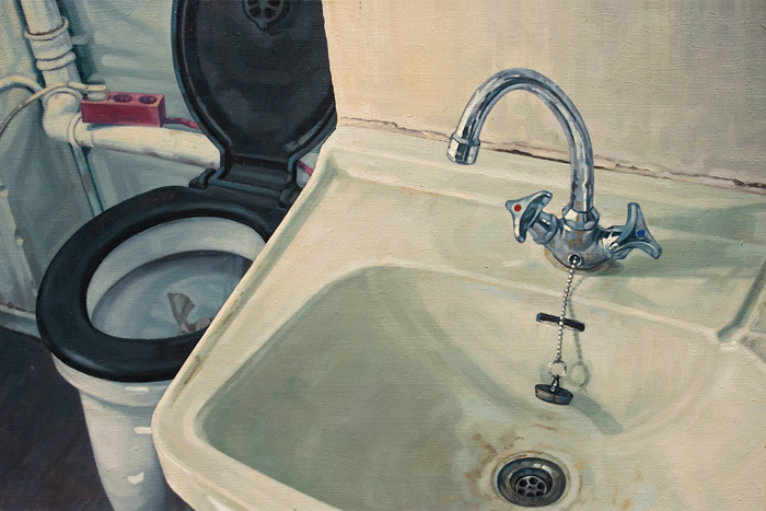007-Waschbecken-1996-Oel-Lw-50x75cm