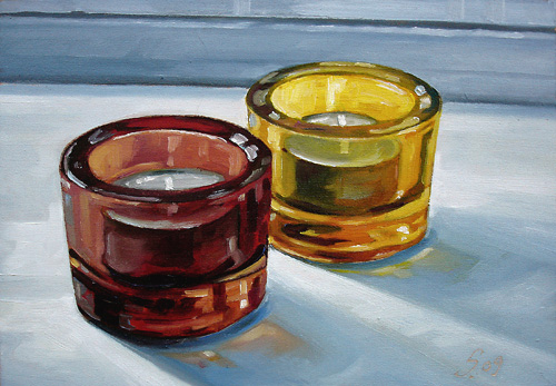 011-Teelichter-2009-Oel-Holz-14x20cm