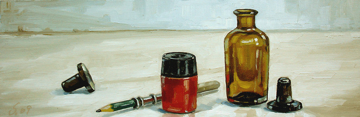 015-Die-kleinen-Dinge-II-2009-Oel-Holz-10x30cm
