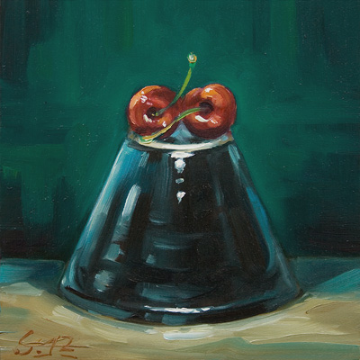 062-Schaelchen-mit-Kirschen-2012-oel-holz-15x15cm