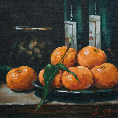 073-Stilleben-mit-Mandarinen-2013-Oel-Lw-Holz-15x15cm