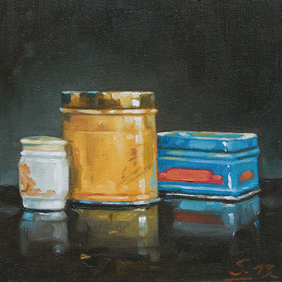 083-Kleine-Dinge-2013-Oel-Holz-15x15cm