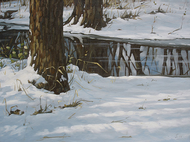 043-Winterimpression-2010-Oel-Lw-45x60cm