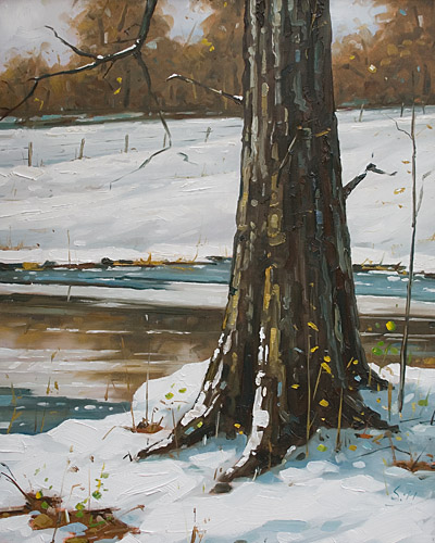 054-Winter-bei-Kassel-2011-Oel-Holz-50x40cm