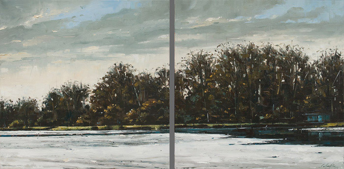 055-Ks-Winter-In-der-Aue-2013-Oel-Lw-50x100cm-zweiteilig