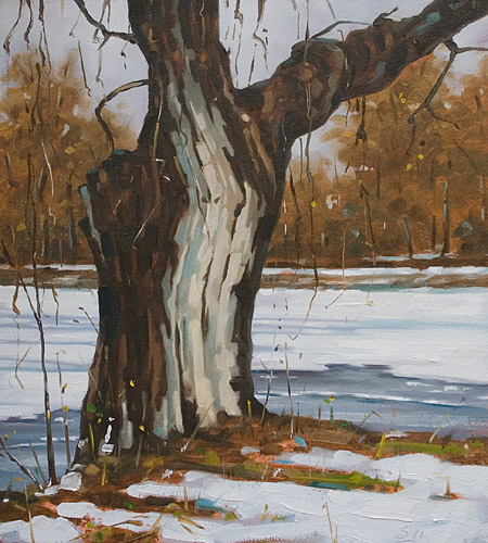 056-Winter-bei-Kassel-II-2011-Oel-Holz-40x36cm