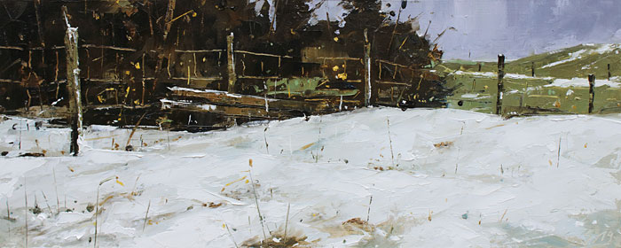 072-Winterstimmung-II-2019-Oel-Holz-18x45cm