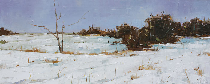 075-Winterstimmung-V-2020-Oel-Holz-18x45cm