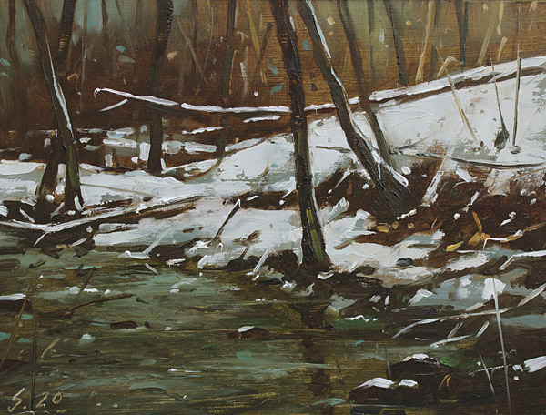 088-Eis-und-Schnee-II-2020-Oel-Holz-19x25cm