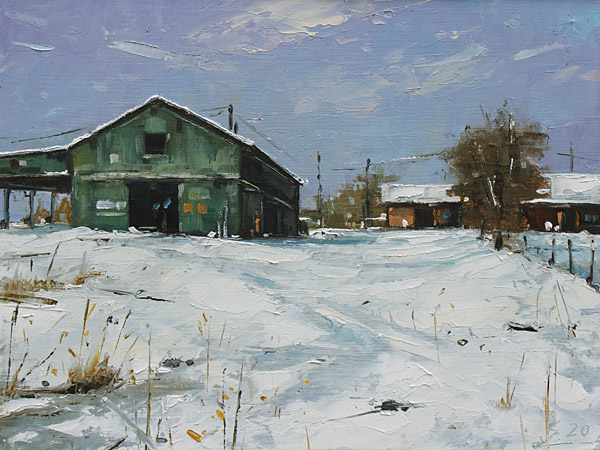 102-Aussiedlerhof-2020-Oel-Holz-18x24cm