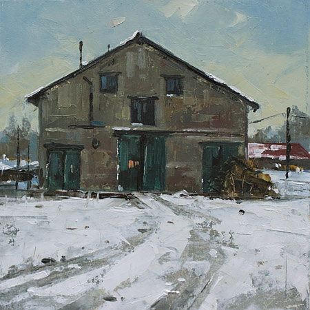 122-Alte-Werkstatt-2020-Oel-Kt-18x18cm