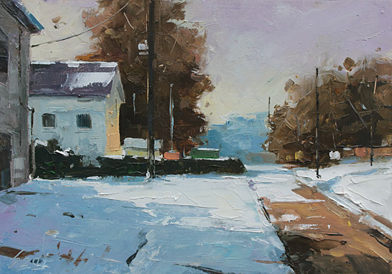 146-Am-Dorfrand-2020-Oel-Kt-14x20cm