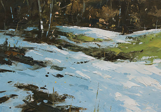 155-Schneereste-II-2020-Oel-Kt-14x20cm