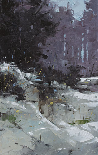 158-Winterreste-I-2020-Oel-Lw-Holz-23.6x15cm