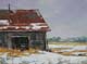 079-Alte-Scheune-im-Winter-II-2020-Oel-Holz-18x24cm