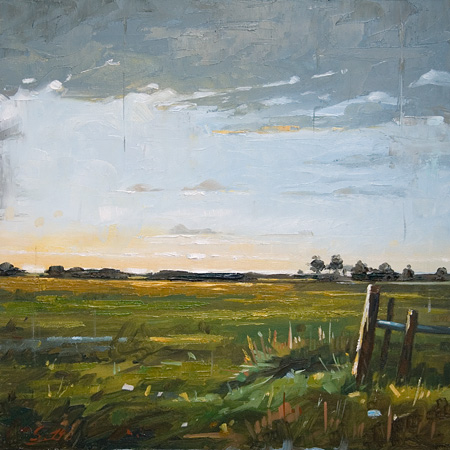 002-Salzwiesen-Worpswede-Teufelsmoor-2014-Oel-Holz-30x30cm