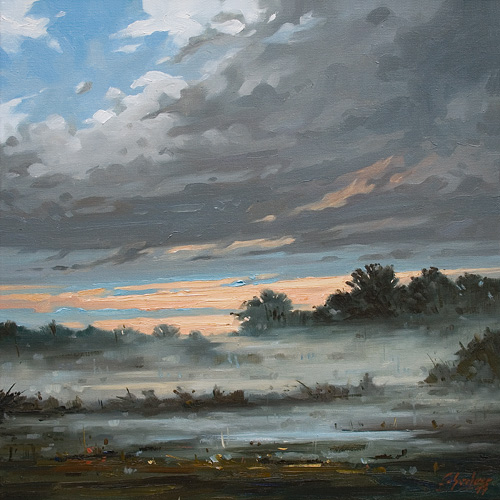 005-Nebel-bei-Worpswede-2014-Oel-Lw-50x50cm