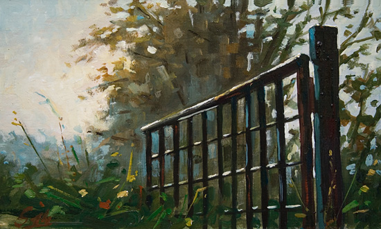 007-Altes-Tor-2014-Oel-Karton-15x25cm