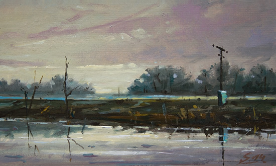 008-Bahndamm-Richtung-Osterholz-2014-Oel-Karton-15x25cm