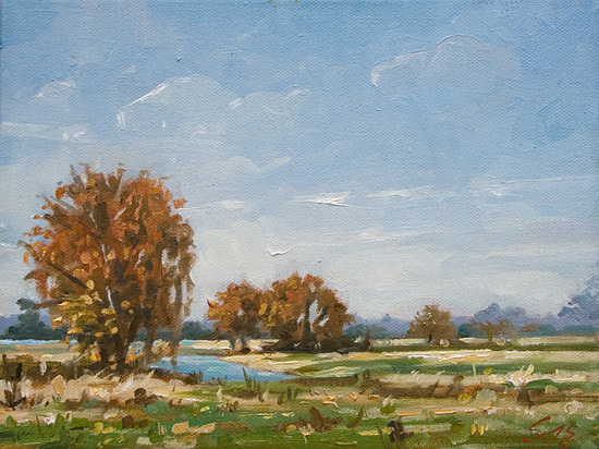 033-Sommertag-bei-Worpswede-2015-Oel-Lw-18x24cm