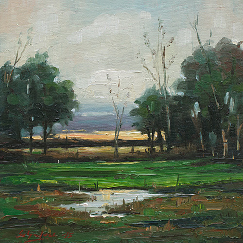 062-Letztes-Licht-im-Teufelsmoor-2015-Oel-Lw-30x30cm